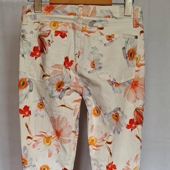 7 FOR ALL MANKIND jeans SIZE 26 HIGH RISE subtle flowers pattern - Picture 8 of 15